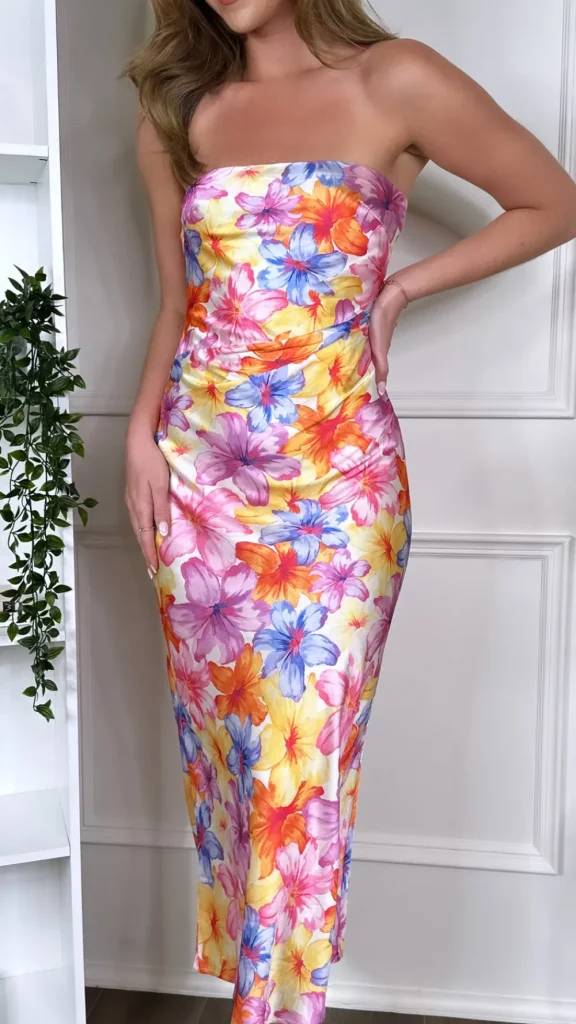 FP & CO Occasion Dresses | Maxi Dresses^Morgan Pink Printed Midaxi Dress