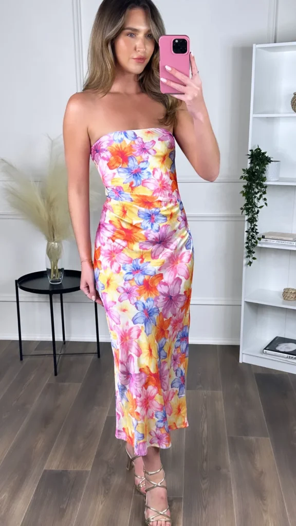 FP & CO Occasion Dresses | Maxi Dresses^Morgan Pink Printed Midaxi Dress