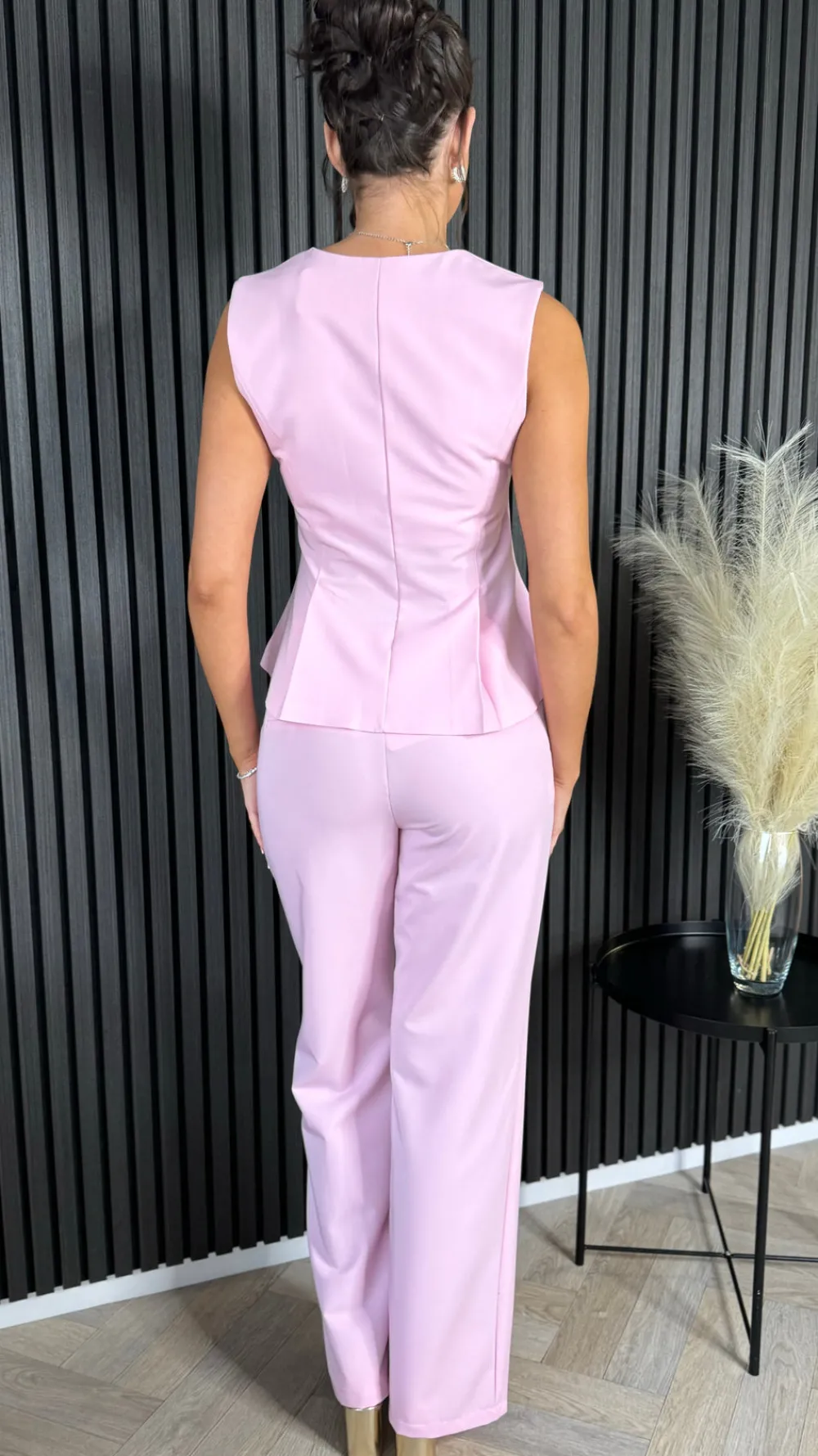 nanette_pink_zip_detail_s_5.webp COPPEROSE Co-ords^Nanette Pink Zip Detail Sleeveless Top & Straight Leg Trousers Co Ord