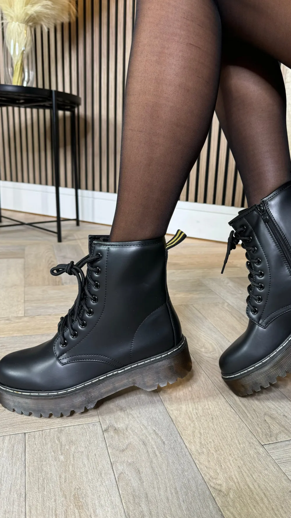 nico_black_chunky_lace_de_0.webp BG VICTORIA Boots^Nico Black Chunky Lace Detail Boots
