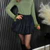 ESTEE BROWN Skirts & Shorts^Nyla Black Puff Style Bubble Mini Skirt