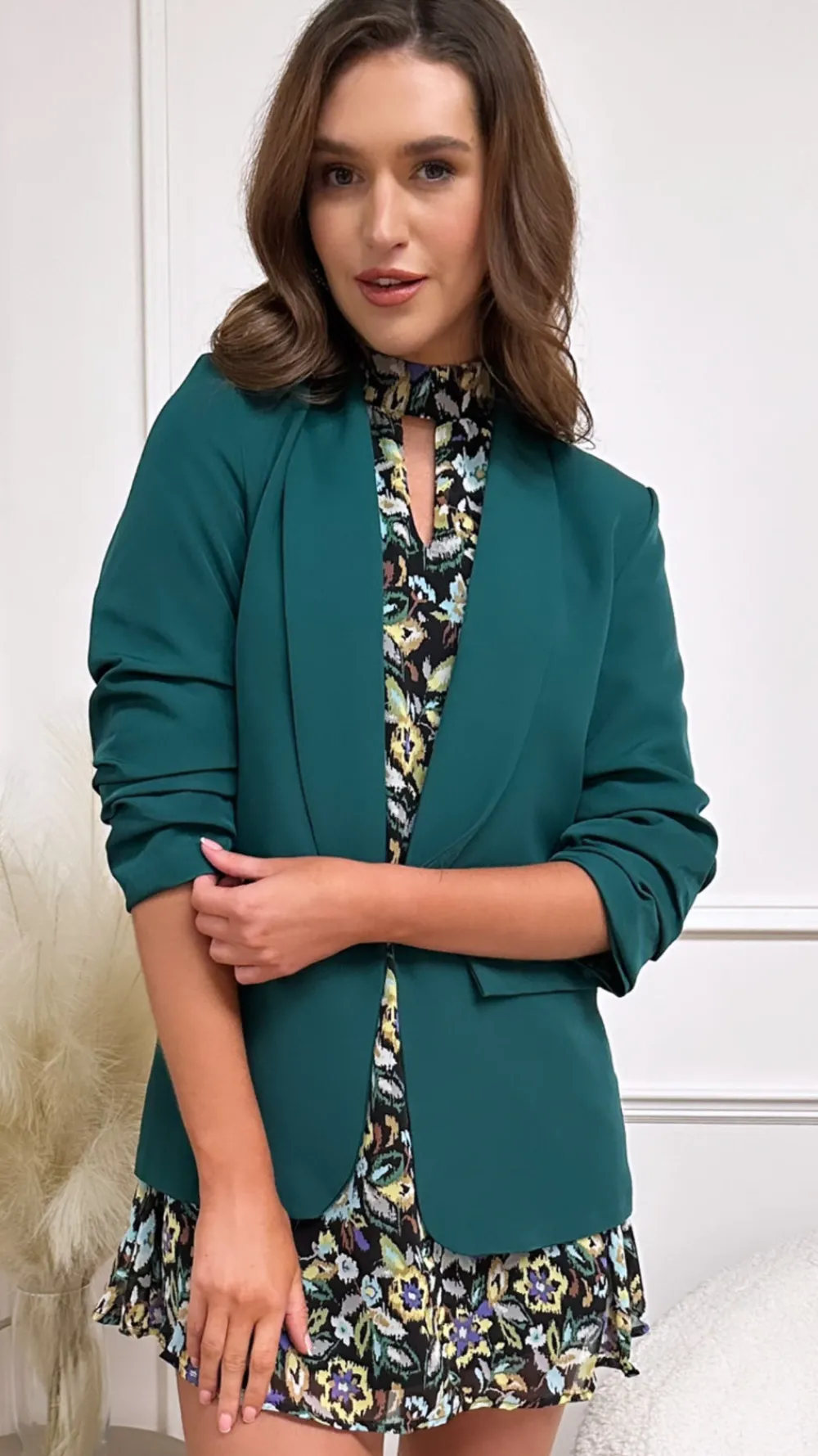 odette_dark_green_blazer_0.webp MISS LINDA Blazers^Odette Dark Green Blazer