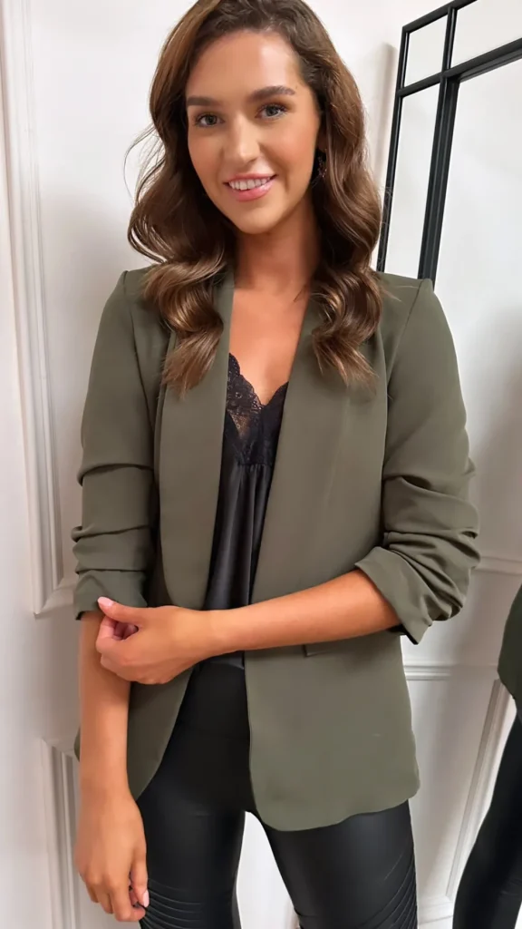 MISS LINDA Blazers^Odette Khaki Blazer