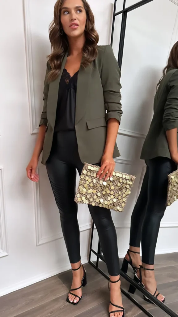 MISS LINDA Blazers^Odette Khaki Blazer