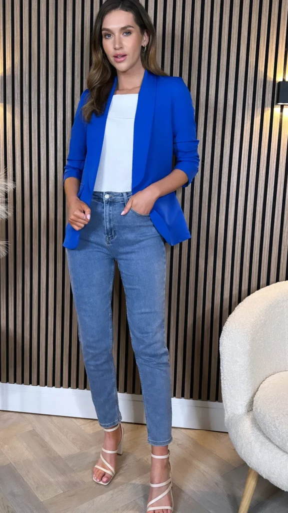 MISS LINDA Blazers^Odette Royal Blue Blazer