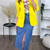 MISS LINDA Blazers^Odette Yellow Blazer