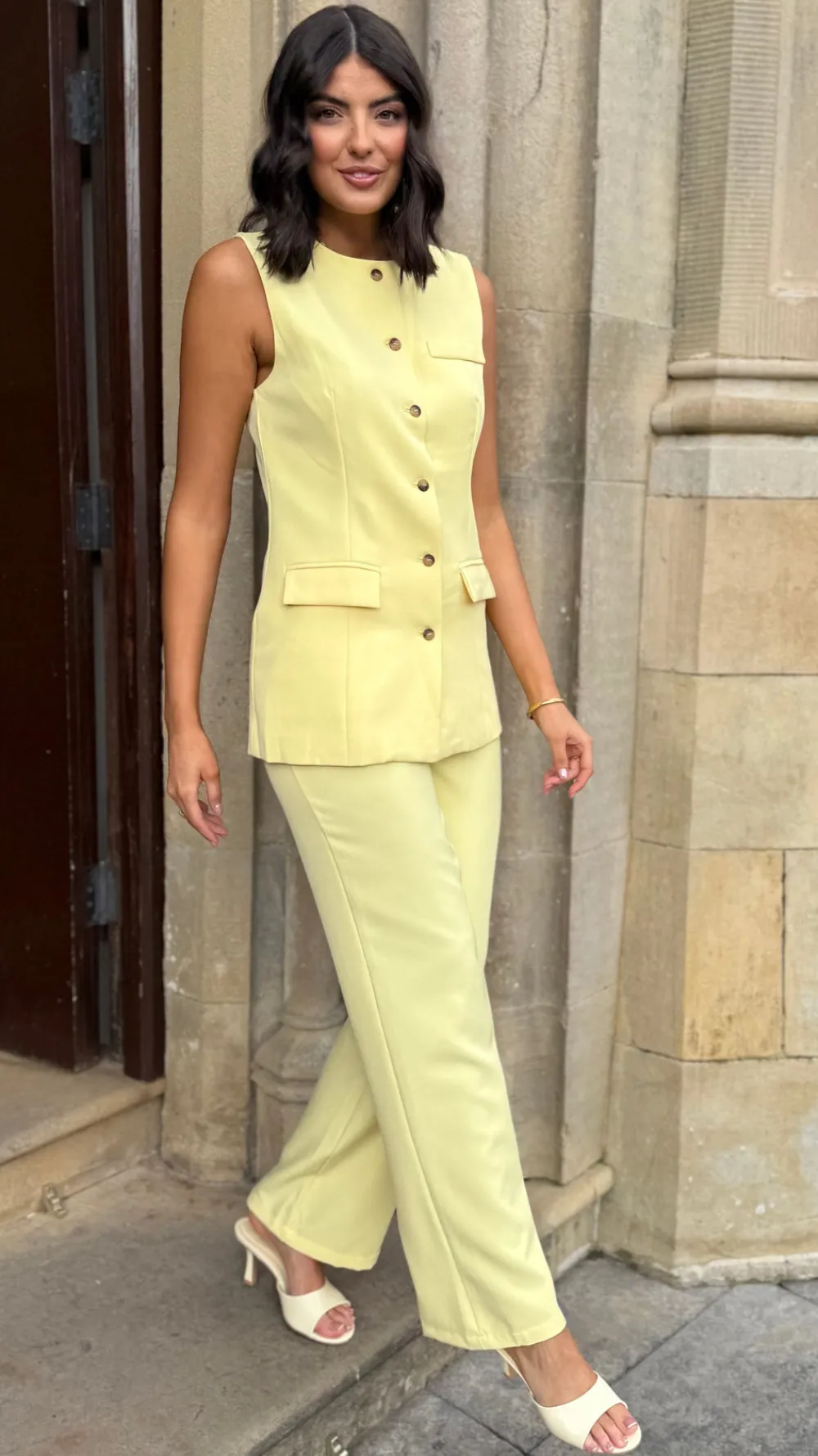 pamela_yellow_slip_on_hee_1.webp JOIA Heels^Pamela Yellow Slip On Heeled Mules