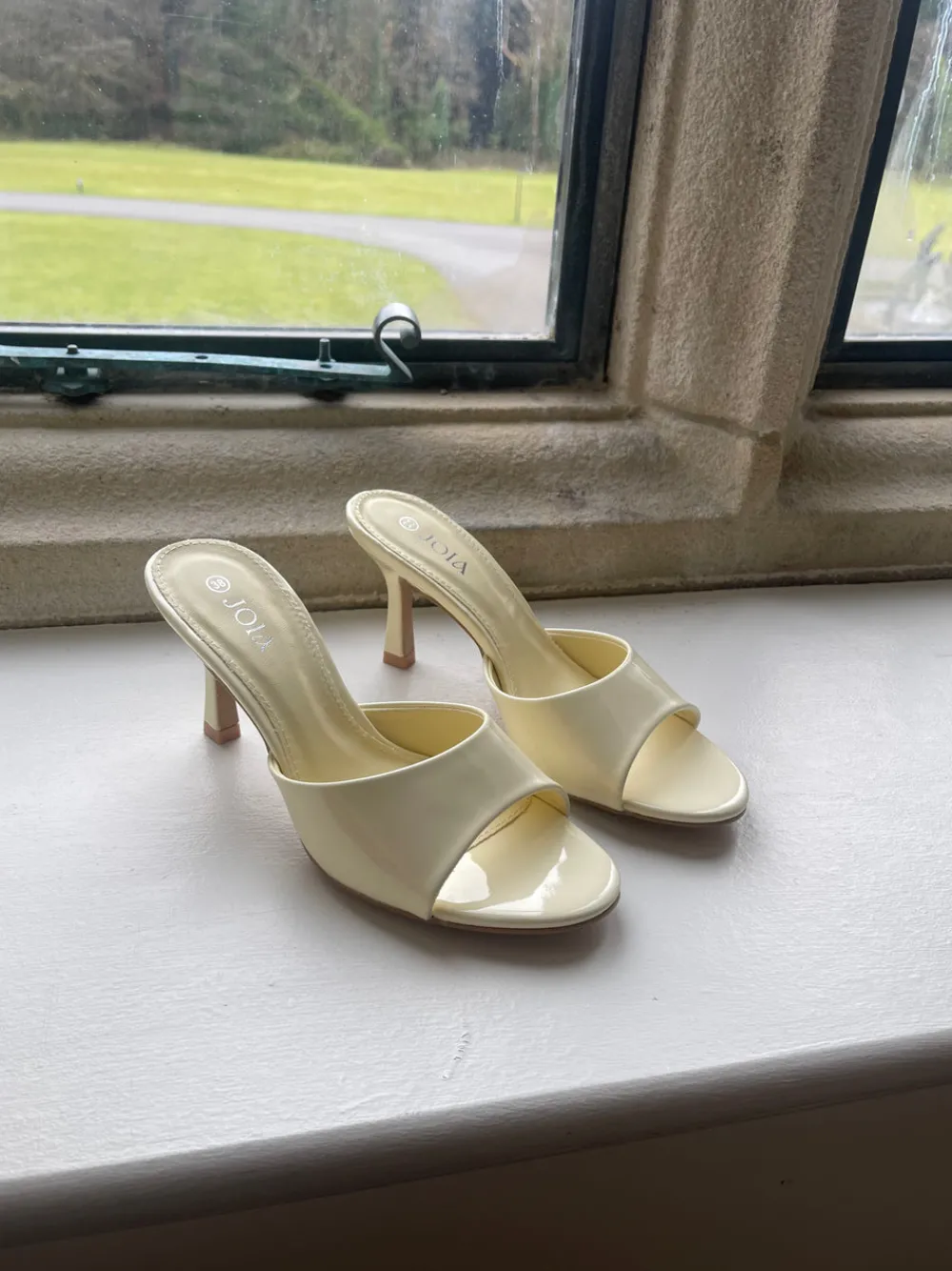 pamela_yellow_slip_on_hee_2.webp JOIA Heels^Pamela Yellow Slip On Heeled Mules