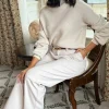 FEELKOO Trousers^Petra Beige Straight Leg Trousers