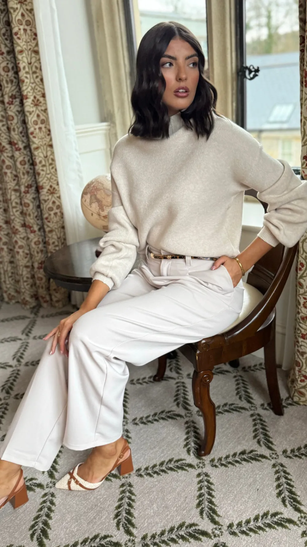 petra_beige_straight_leg__0.webp FEELKOO Trousers^Petra Beige Straight Leg Trousers