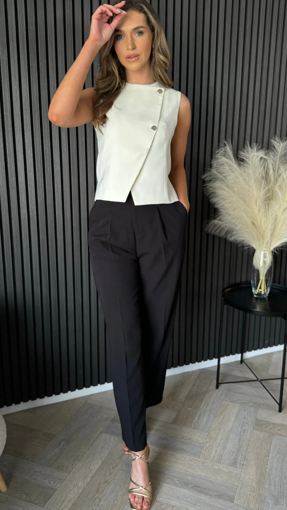 petra_black_straight_leg__2.webp FEELKOO Trousers^Petra Black Straight Leg Trousers