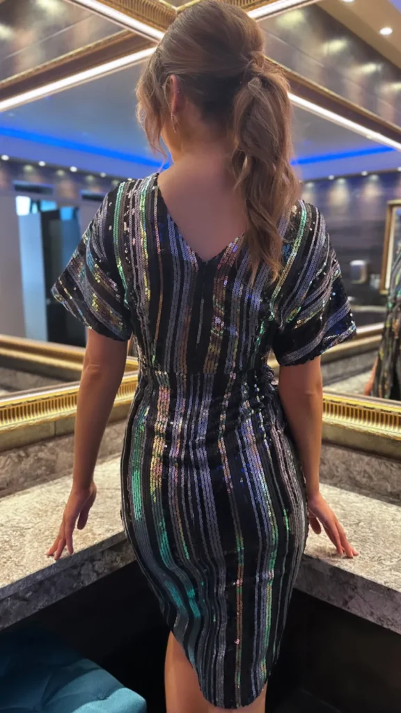 GIRL IN MIND Going Out Dresses | Occasion Dresses^Poe Multi Stripe Sequin Wrap Midi Dress