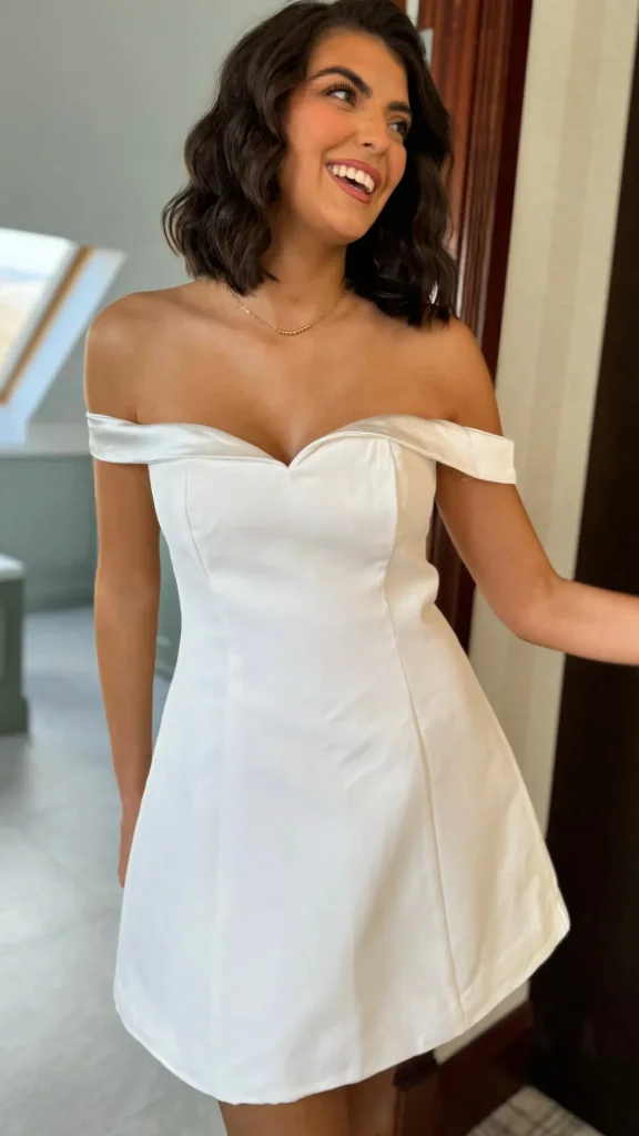 FP & CO Mini Dresses^Priya White Off Shoulder Mini Dress