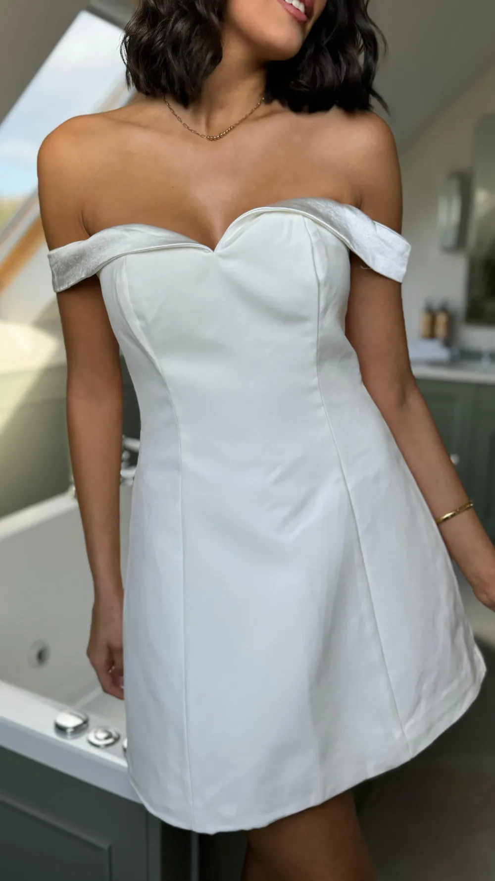 priya_white_off_shoulder__2.webp FP & CO Mini Dresses^Priya White Off Shoulder Mini Dress