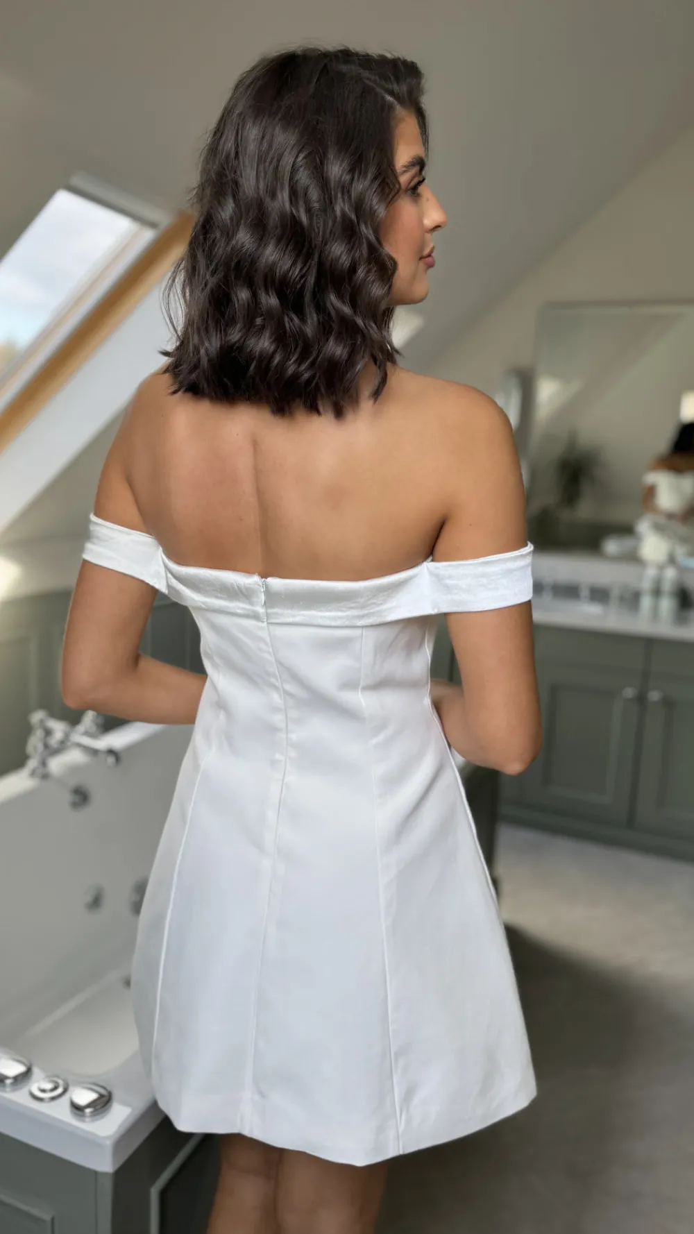 priya_white_off_shoulder__5.webp FP & CO Mini Dresses^Priya White Off Shoulder Mini Dress