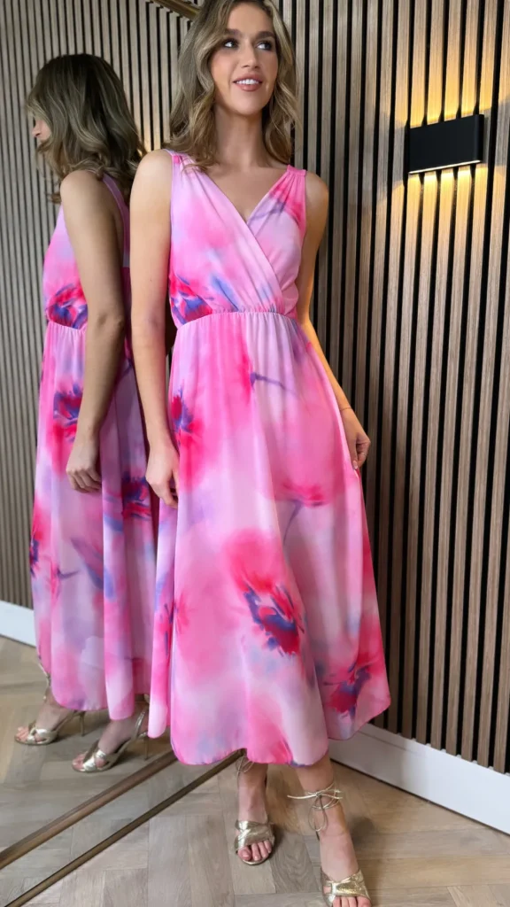 PARIS FASHION SHOPS Occasion Dresses | Maxi Dresses^Quinn Pink Tie Dye Maxi Dress