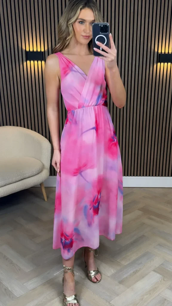 PARIS FASHION SHOPS Occasion Dresses | Maxi Dresses^Quinn Pink Tie Dye Maxi Dress