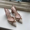 JOIA Heels^Rhianne Beige Block Heel Slingback Shoes