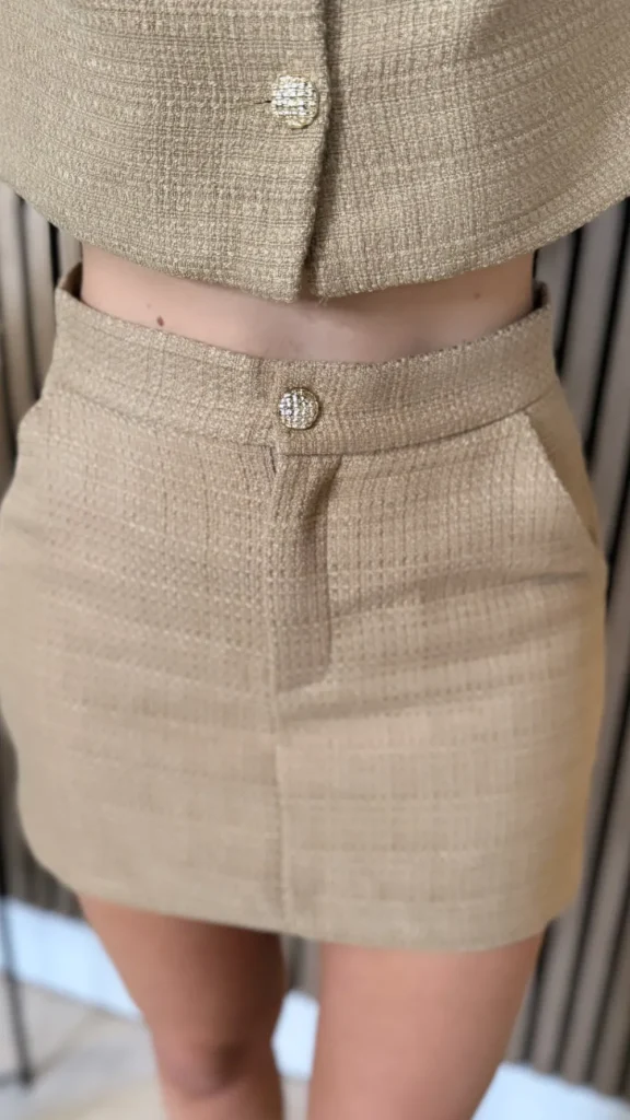 UNIKA Co-ords^Rhona Camel Jacket & Skort Co Ord