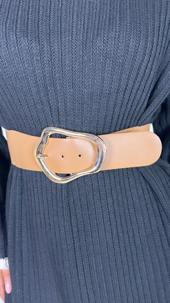 PHANIE MODE Belts^Rhymer Camel Leather Look Belt