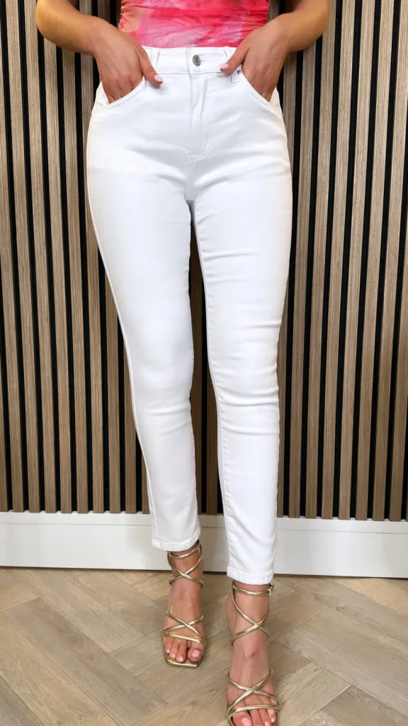 NINA CARTER Tops | Jeans^Roe White Mom Jeans