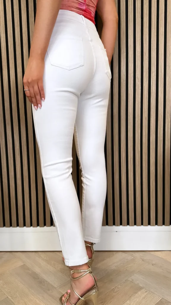 NINA CARTER Tops | Jeans^Roe White Mom Jeans