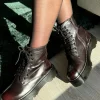 PARIS FASHION SHOPS Boots^Rosanna Burgundy Lace Up Wedge Ankle Boots