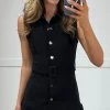 PARIS FASHION SHOPS Going Out Dresses | Mini Dresses^Rosie Black Belted Button Down Shirt Dress