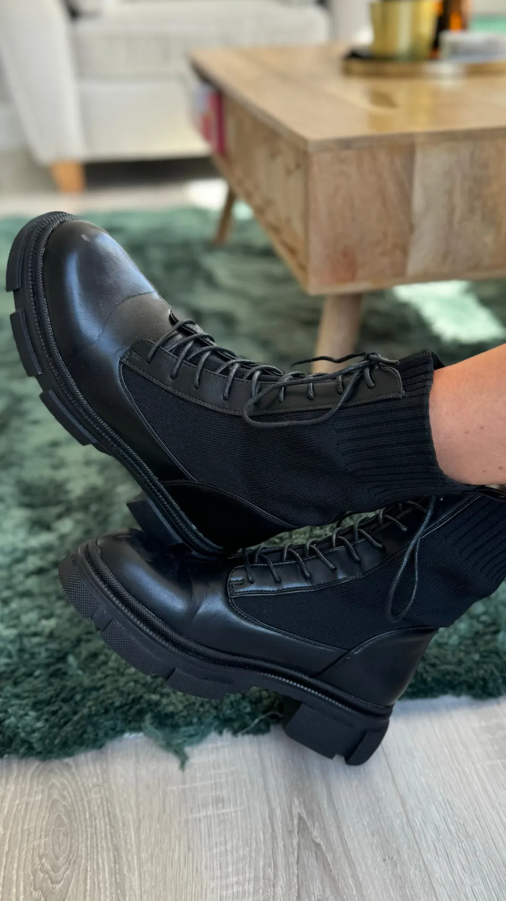 roxanne_black_wedge_lace__1.webp EWANY Flats | Boots^Roxanne Black Wedge Lace Up Ankle Boots