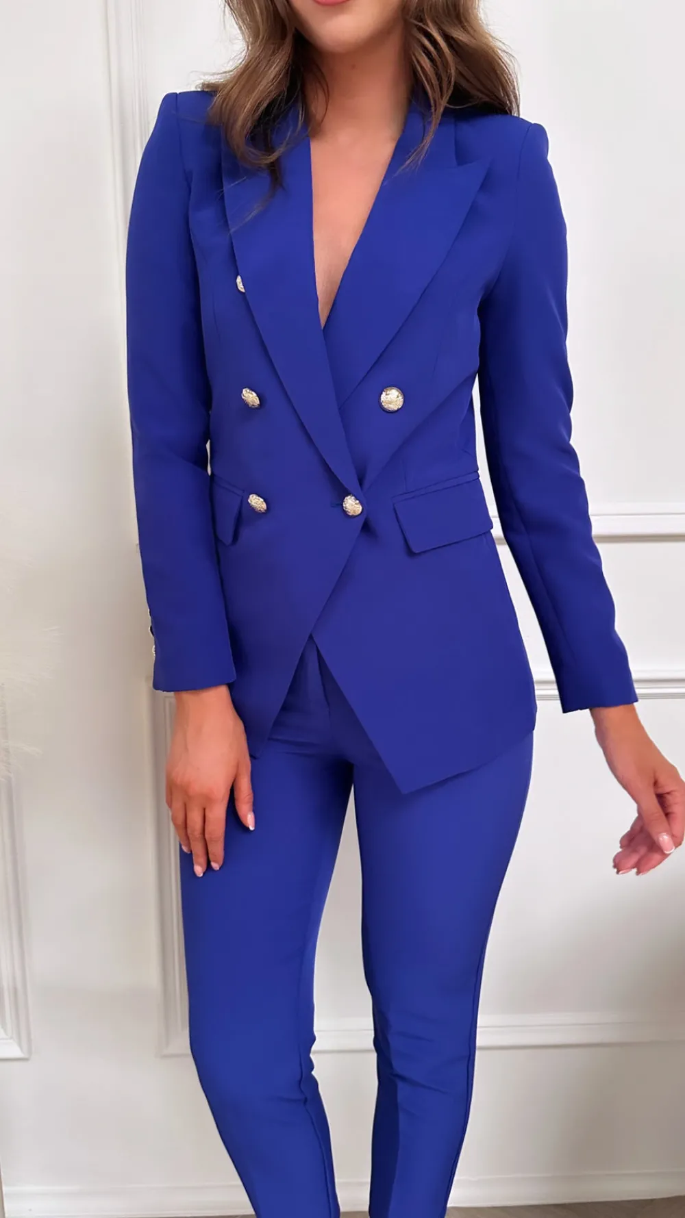 sabelle_indigo_blazer_amp_4.webp PARIS FASHION SHOPS Trousers | Co-ords^Sabelle Indigo Blazer & Trousers Suit