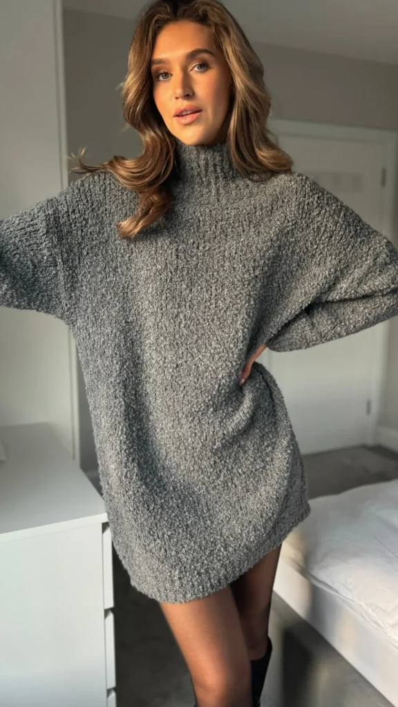 SEVEN SEPT Knitwear | Day Dresses^Sadie Grey Chunky Knit Jumper Dress