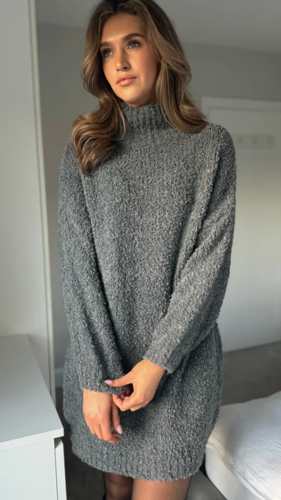 SEVEN SEPT Knitwear | Day Dresses^Sadie Grey Chunky Knit Jumper Dress