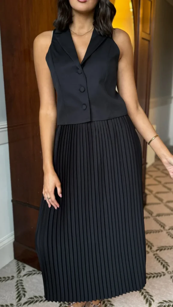 LUCCE Skirts & Shorts^Sasha Black Pleated Skirt