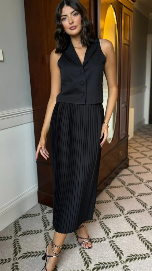 LUCCE Skirts & Shorts^Sasha Black Pleated Skirt