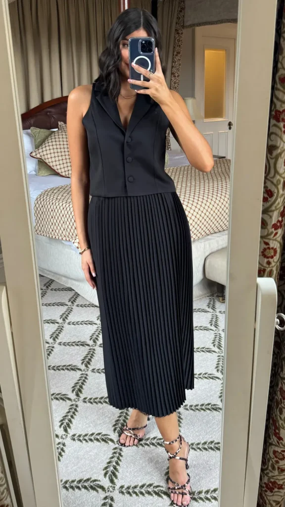 LUCCE Skirts & Shorts^Sasha Black Pleated Skirt