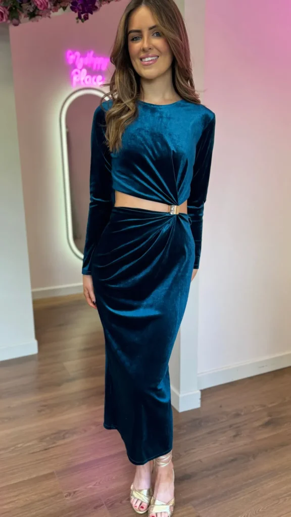 COPPEROSE Going Out Dresses | Occasion Dresses^Saskia Blue Cut Out Detail Midi Dress