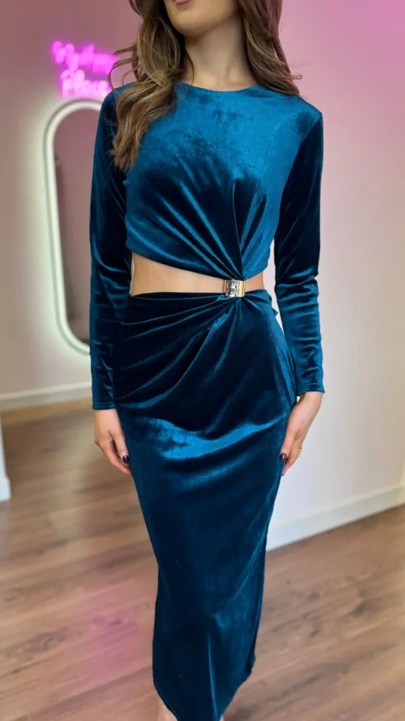 COPPEROSE Going Out Dresses | Occasion Dresses^Saskia Blue Cut Out Detail Midi Dress