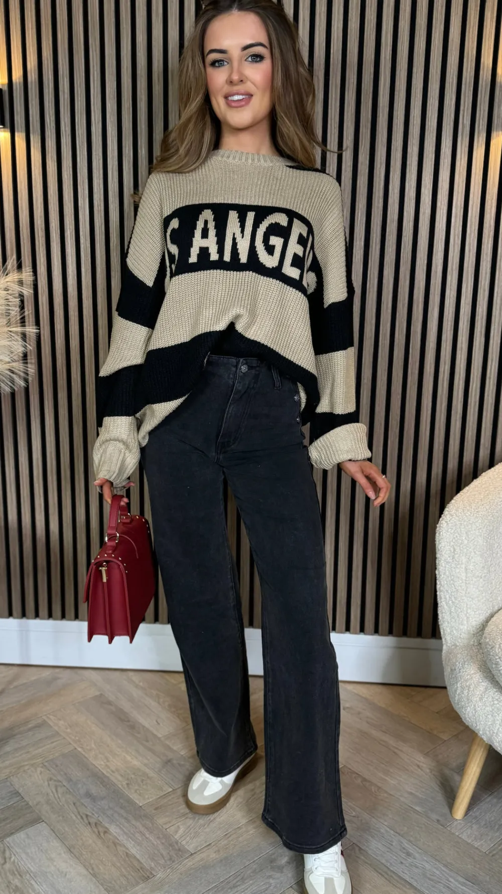 sawyer_beige_amp_black_pr_2.webp COPPEROSE Knitwear^Sawyer Beige & Black Printed Jumper