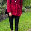 ROSY DAYS DESVENCHY Coats & Jackets^Sawyer Red Belted Short Coat
