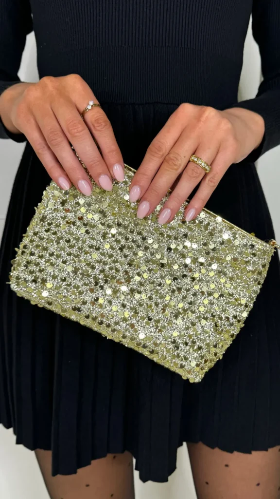 JM FACTORY Bags^Sheila Gold Clutch Bag