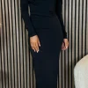 COPPEROSE Going Out Dresses | Occasion Dresses^Sheridan Black Off Shoulder Wrap Effect Midi Dress