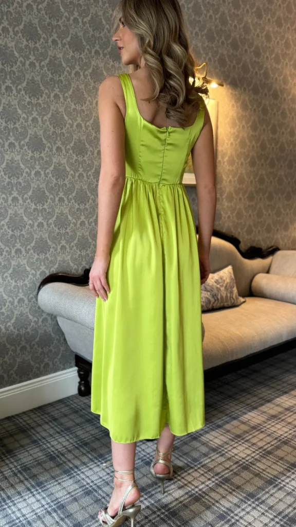 GIRL IN MIND Going Out Dresses | Occasion Dresses^Sigourney Lime Green Satin Finish Maxi Dress