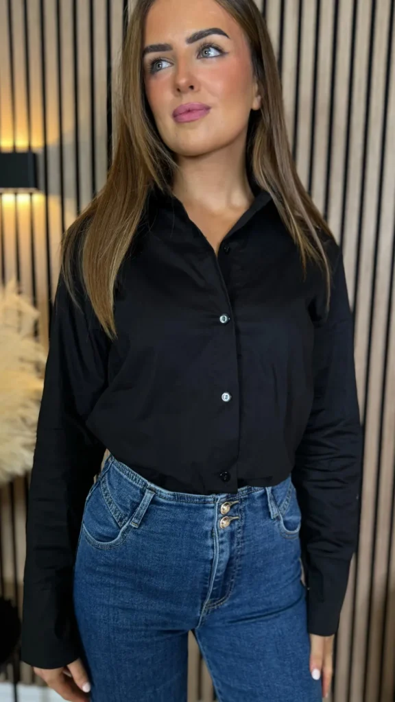 ESTEE BROWN Tops^Skye Black Collared Shirt