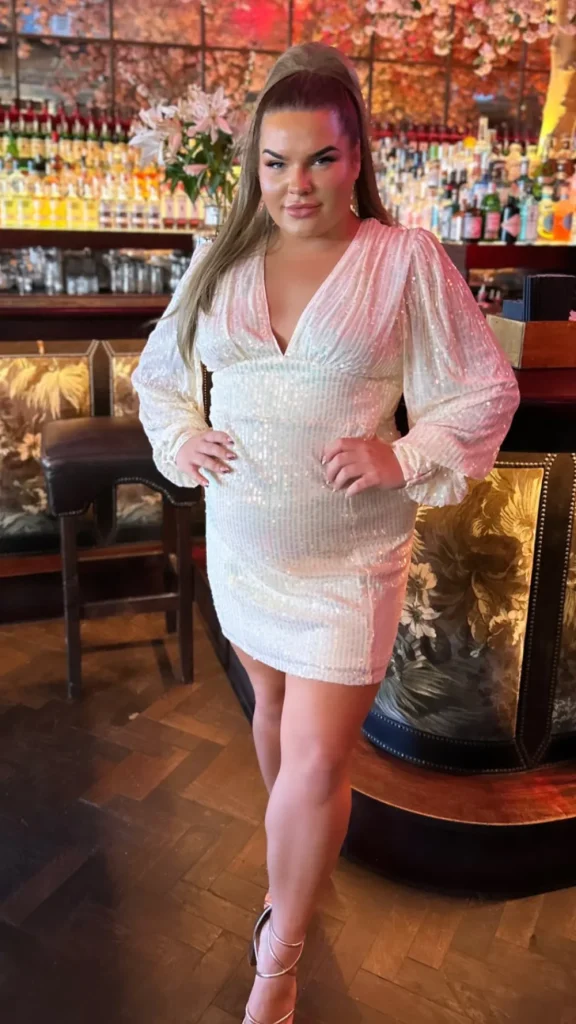 GIRL IN MIND Going Out Dresses | Occasion Dresses^Starlette Multi Sequin Cream Ruched Detail Mini Dress