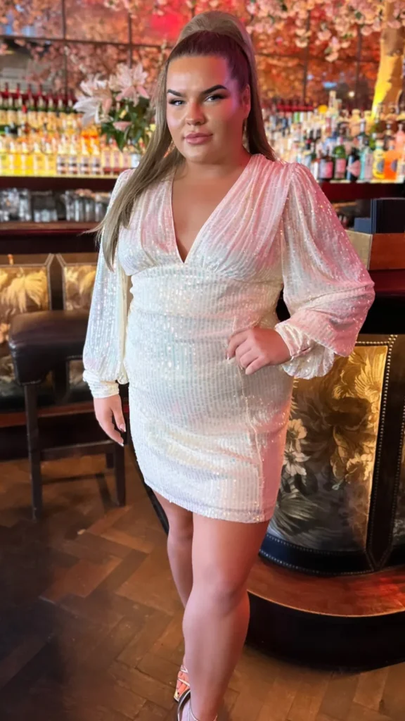 GIRL IN MIND Going Out Dresses | Occasion Dresses^Starlette Multi Sequin Cream Ruched Detail Mini Dress