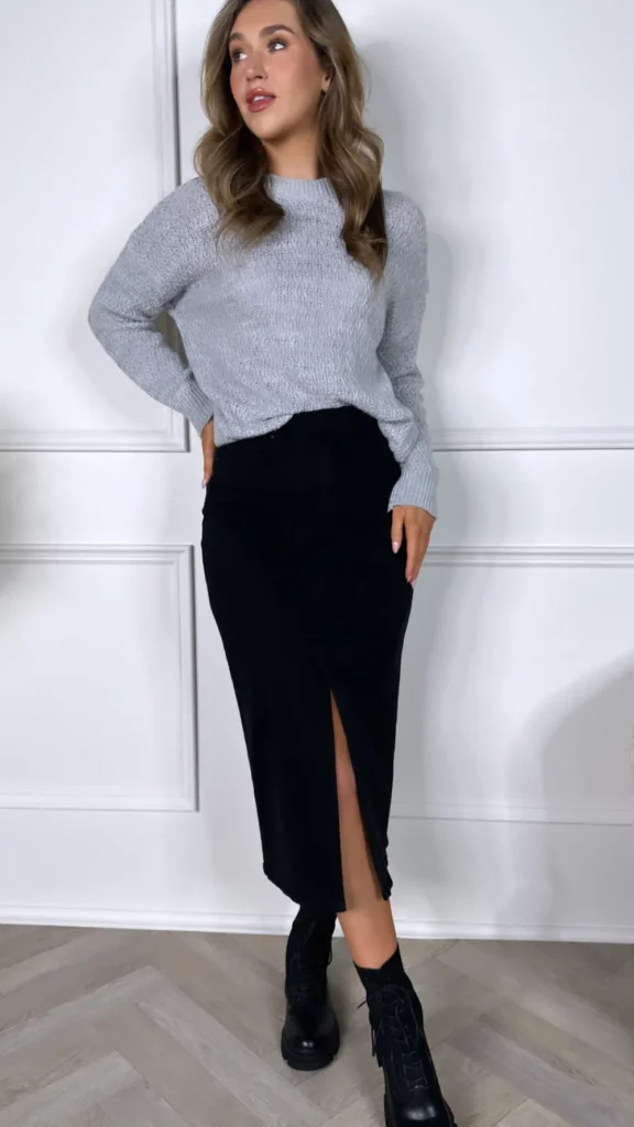 ESTEE BROWN Skirts & Shorts^Stefanie Black Denim Skirt