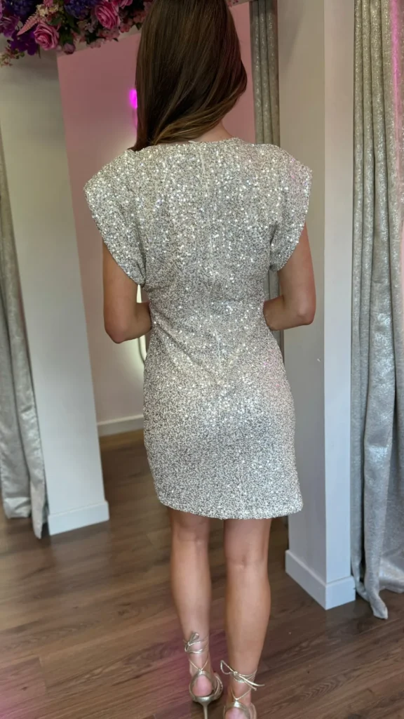 COPPEROSE Going Out Dresses | Occasion Dresses^Stephanie Beige Sequin Mini Dress