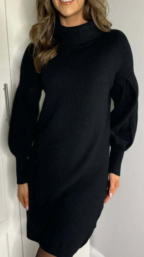 BABEZ LONDON Knitwear | Day Dresses^Tara Black Roll Neck Jumper Dress