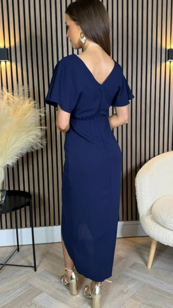 GIRL IN MIND Going Out Dresses | Occasion Dresses^Tasmin Navy Wrap Over Style Midi Dress