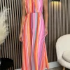 LILY ROSE BY FJ Day Dresses | Going Out Dresses^Tawnie Purple & Orange Multi Printed Halterneck Midi Dress
